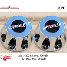 New 2pcs. Wheel Caps for 2011~Current Sierra 3500HD 17