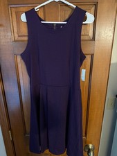 Old Navy Purple Sleeveless Dress Size L Tall NWT Back Zip picture