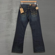 NEW Seven7 Bootcut Jeans Dark Wash Contrast Stitch Flap Pocket 30 x 32 picture