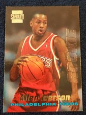 1996-97 Topps Stadium Club- RC Allen Iverson #R1 - HOF, ROOKIE, 76ers picture