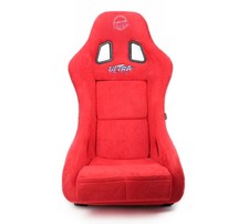 NRG FRP-303RD-ULTRA Prisma Ultra Bucket Seat Medium Red Alcantara Gold Back 6-Pt picture
