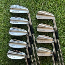 Wilson Top Notch Dyna Weight Blade Iron Set 2-Pw Stainless Leather Grips Vintage picture