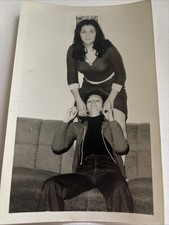 VTG “Girlfriends Fighting” Women Silly B&W Photograph 3.5x5.5 #1 picture