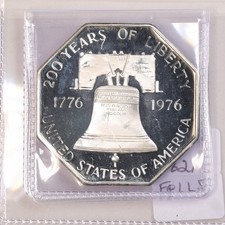 Rare Vintage 1776-1976 200 Years of Liberty Octagonal 1 oz .999 Silver #7621 picture
