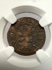 COLONIAL ERA SPAIN King Philip III “The Pious” 1605 Copper 2 Maravedis NGC VF picture