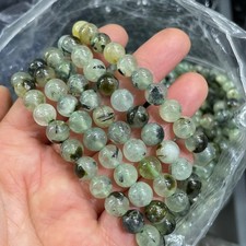 5pc 8mm Natural green agate Bead Bracelet Reiki Crystal Quartz Healing Decorate picture