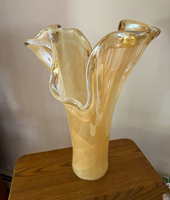 Vintage Murano Handblown Art Glass Split Tulip Vase – 15