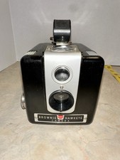 Kodak Brownie Hawkeye Vintage Box Camera Black/Silver picture