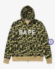 Bape Swarovski Crystal ABC Camo Green Full Zip Hoodie Men M New 100% Authentic picture