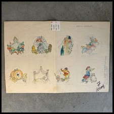 Vintage New Orleans Mardi Gras Tableau Art Venus Fairy Tale Louis Fischer NOLA picture