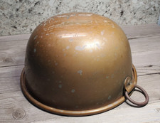 Antique Copper Mixing / French Beating Bowl Rolled Rim Rounded Base Thumb Ring picture