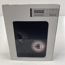 RIDGE Bifold Leather Wallet RFID Protection Blocking MIDNIGHT BLACK Slim Profile picture
