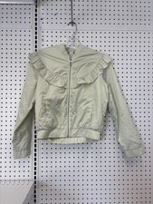 Nordstrom Rack Green Mint Lightweight Ruffle Bomber Jacket XSP picture