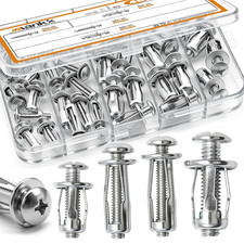 40PCS Expansion Screw and Petal Nut Kit M4 M5 M6 Jack Car Metal Screw Petal Shap picture