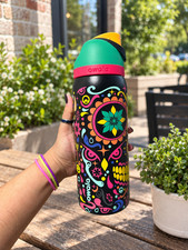 Owala FreeSip Sugar Skull Stainless Steel Tumbler 24oz & 32oz Bottle picture