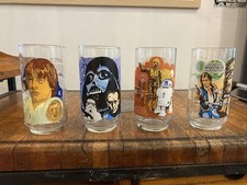 Vintage Star Wars Burger King Coca-Cola 1977 1980 glasses set Lot picture