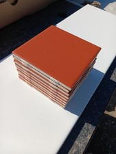 1 Box -50 Tiles (6 ft²) - Matte Orange 4x4 Ceramic Subway Tile..Vintage/Retro  picture