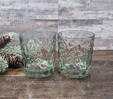 New Maker’s Mark SIV Green Textured Whiskey Glasses Set of 2 Bourbon Rocks MINT picture