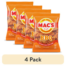 (4 pack) Mac's BBQ Chicharrones Pork Rinds, Pork Skins, 4 oz Bag picture