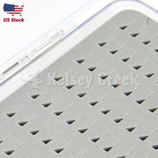Large Slim Fly Box, Clear Lid, Easy Grip Foam, fly-fishing fly storage picture