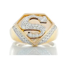 2 Ct Round Cut Real Moissanite Wedding Band Men's Ring 14K Yellow Gold Plated picture