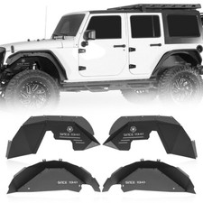 4Pcs Aluminum Front and Rear Inner Fender Liners For 2007-2018 Jeep Wrangler JK picture
