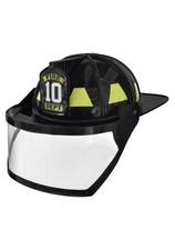 Adult Black Firefighter Costume Helmet picture