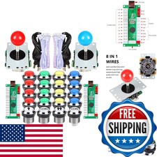 EG STARTS 2 Player Arcade DIY Kit USB Encoder Joystick LED Buttons PC Raspberry picture