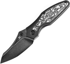 Kansept Knives Baba Yaga Framelock Nebula Black Folding Knife picture