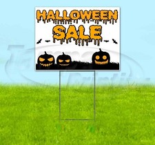 HALLOWEEN SALE 18x24 Yard Sign Corrugated Plastic Bandit Lawn Business USA picture