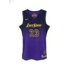 NWT LA Lakers Nike City Edition LakeShow LeBron James Jersey S Small FQ4346-504 picture