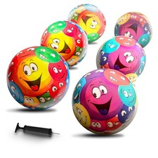 New-Bounce Bouncy Balls for Kids -  Playground Smiley Ball - Set of 6 Balls picture