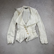 Isabel De Pedro Me Cat Vintage Linen Women Avant Garde Y2k Jacket Size US4 EU 38 picture