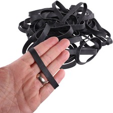 Platinum Rubber Bands #74 Size Black Extra Wide 3/8