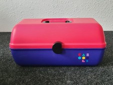 Vtg 90s Caboodles of California Makeup Organizer Case Pink & Purple with Mirror picture