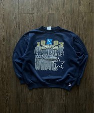 NFL Vtg 1993 Remake Dallas Cowboys NFL Football Team Navy Sweatshirt RM3730 picture