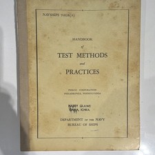 Vintage 1955 Navy Bureau of Ships NAVSHIPS 91828(A) Test Methods Handbook Philco picture