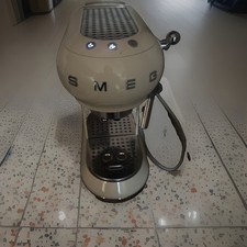 SMEG Retro Espresso Coffee Machine Cream-With Generic Portafilter Filter Holder picture