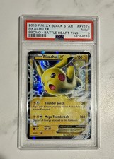 2016 POKEMON XY BLACK STAR PROMO BATTLE HEART TINS #XY174 PIKACHU EX PSA 9 picture