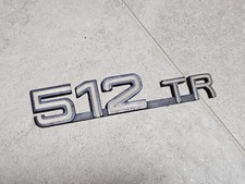 Genuine Ferrari 512 TR Rear Grille Emblem Badge Script - Genuine OEM Vintage picture