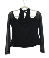 NWT Killstar x Kihilist Only Consolation Black Long Sheer Sleeve Top Sz M picture