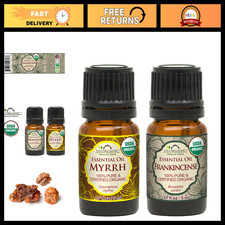 Organic Myrrh & Frankincense Essential Oils Combo Pack - 100% Pure, USDA Certifi picture