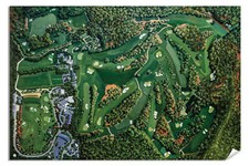 Augusta National Golf Holes all holes Aerial View Overhead Masters Art Print picture
