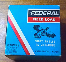 Federal Field Load 20 GA Shot Shells Box Vintage (empty)  picture