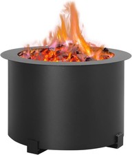 Smokeless Fire Pits Outdoor 21.5 Inch Carbon Steel Stove Bonfire Wood Burning picture