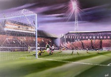Hibernian V Dunfermline Skol Cup Final 1991 -  20'' x 30'' box canvas print picture