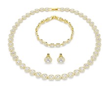 Swarovski Una Angelic set Set (3), Round cut, White, Gold-tone plated picture