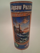Vintage 2007 Serendipity Puzzle Co Sea Guardian 1000 Pc Lighthouse Canister New picture