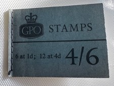 Vintage July 1965 GPO 4/6 Stamp Booklet QEII Wildings Stitched SG L67 Part picture