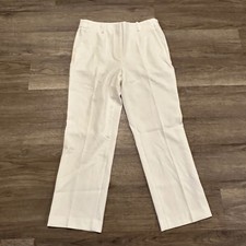 Talbots Southampton Straight Leg Pants 6P Ivory White Dress Trousers NWT picture